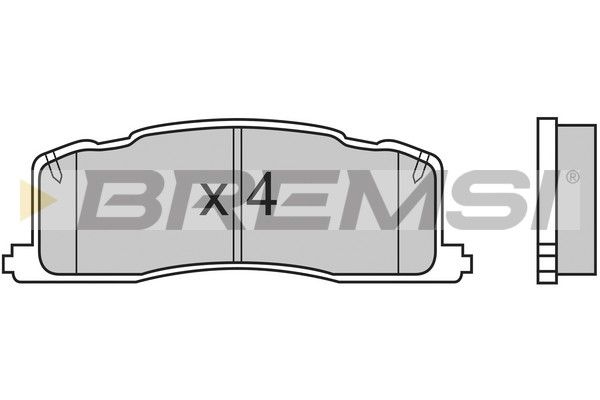 BREMSI Комплект тормозных колодок, дисковый тормоз BP2538