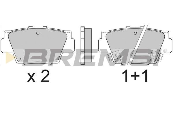 BREMSI Комплект тормозных колодок, дисковый тормоз BP2545