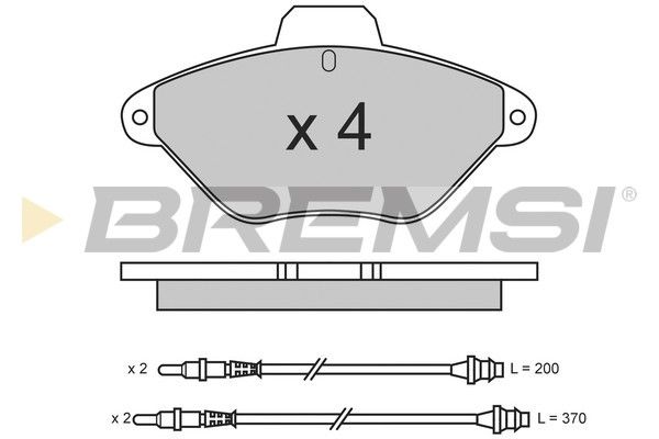 BREMSI Комплект тормозных колодок, дисковый тормоз BP2565