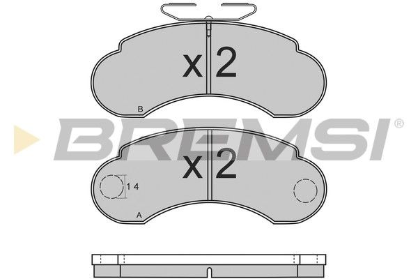 BREMSI Комплект тормозных колодок, дисковый тормоз BP2566