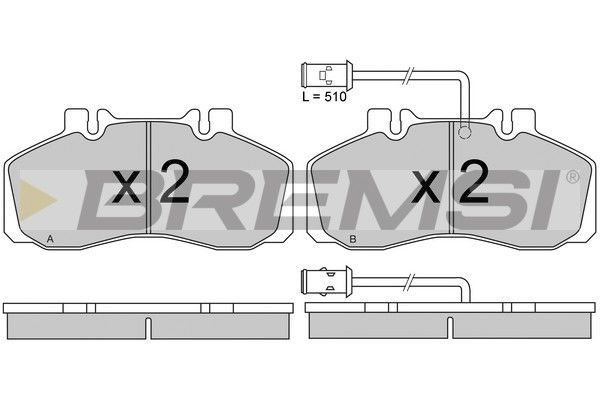 BREMSI Piduriklotsi komplekt,ketaspidur BP2568