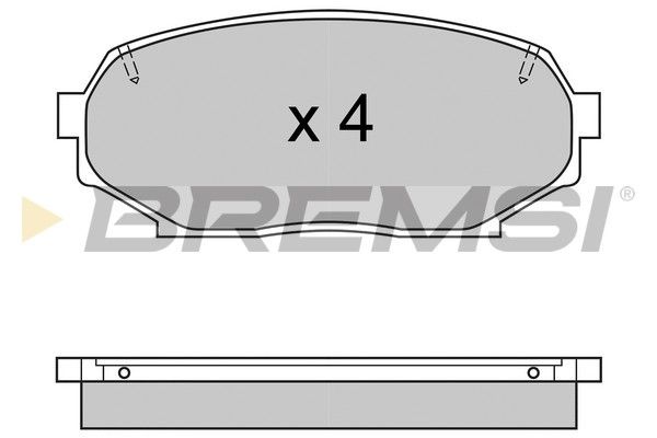 BREMSI Комплект тормозных колодок, дисковый тормоз BP2571
