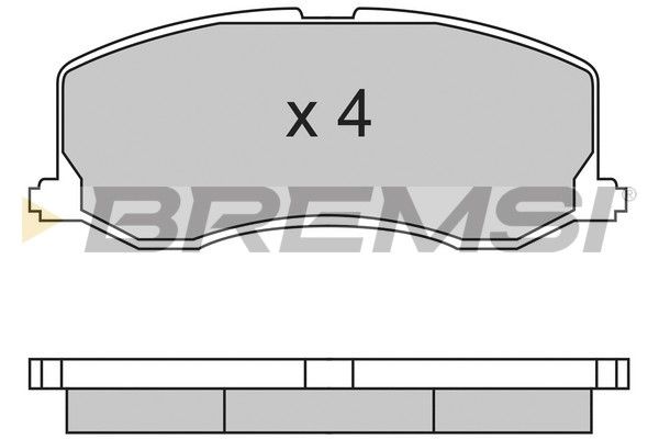 BREMSI Комплект тормозных колодок, дисковый тормоз BP2596