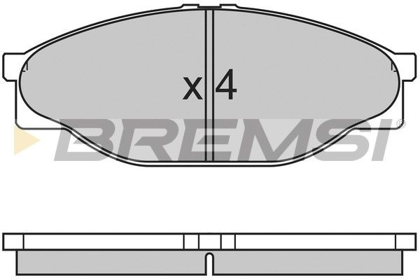 BREMSI Комплект тормозных колодок, дисковый тормоз BP2633
