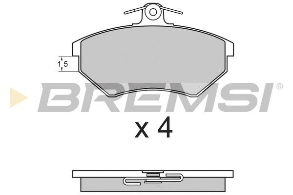 BREMSI Комплект тормозных колодок, дисковый тормоз BP2641