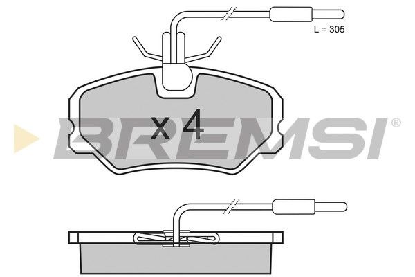 BREMSI Комплект тормозных колодок, дисковый тормоз BP2646