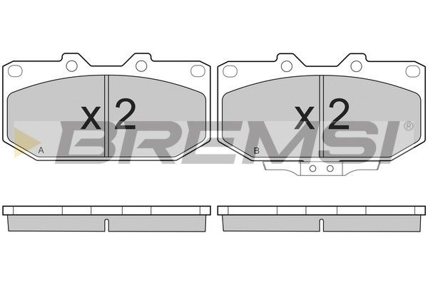 BREMSI Комплект тормозных колодок, дисковый тормоз BP2649