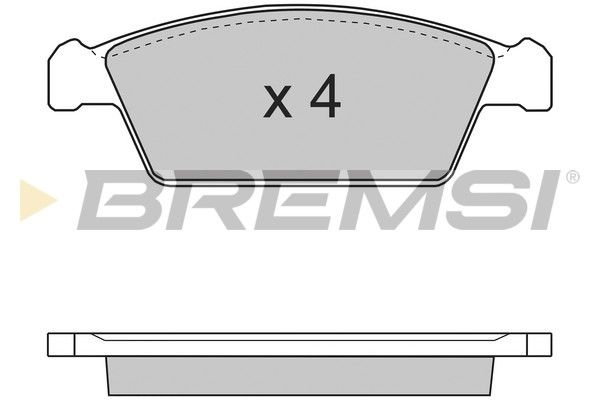 BREMSI Комплект тормозных колодок, дисковый тормоз BP2668