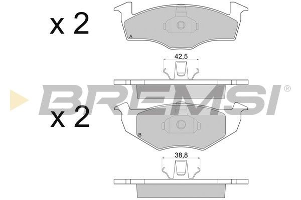 BREMSI Комплект тормозных колодок, дисковый тормоз BP2672
