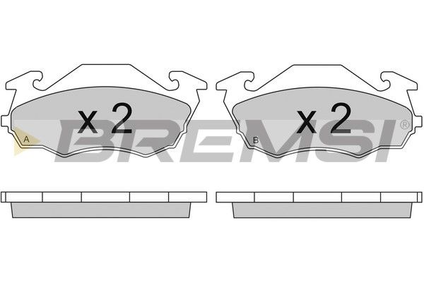 BREMSI Комплект тормозных колодок, дисковый тормоз BP2738