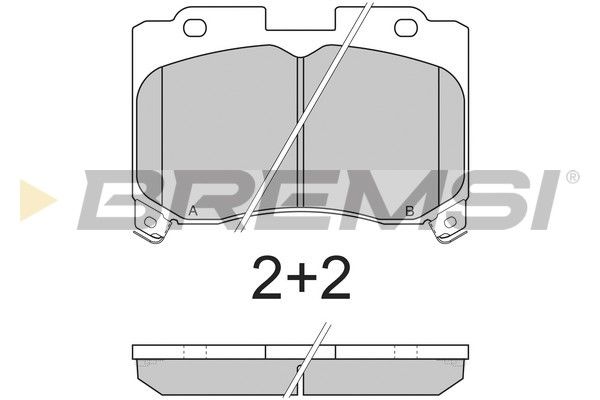 BREMSI Комплект тормозных колодок, дисковый тормоз BP2740