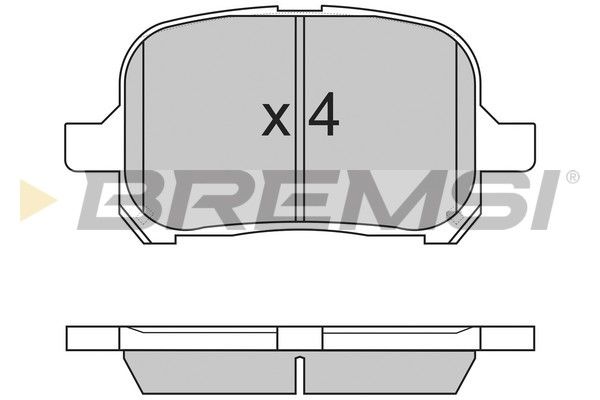 BREMSI Комплект тормозных колодок, дисковый тормоз BP2761