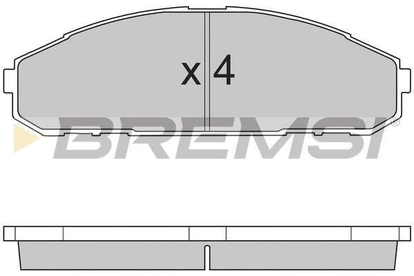 BREMSI Комплект тормозных колодок, дисковый тормоз BP2762