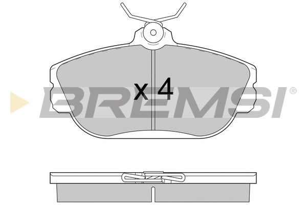 BREMSI Комплект тормозных колодок, дисковый тормоз BP2783