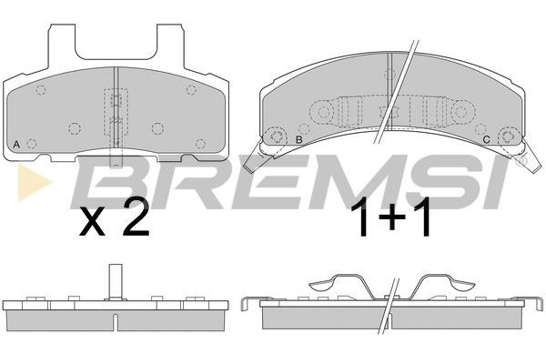 BREMSI Комплект тормозных колодок, дисковый тормоз BP2790