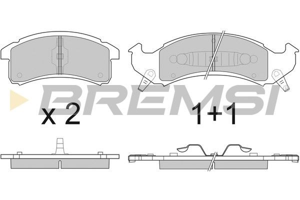 BREMSI Комплект тормозных колодок, дисковый тормоз BP2799