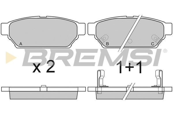 BREMSI Комплект тормозных колодок, дисковый тормоз BP2800