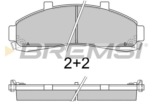 BREMSI Комплект тормозных колодок, дисковый тормоз BP2829