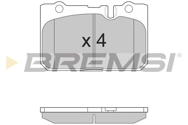 BREMSI Комплект тормозных колодок, дисковый тормоз BP2858