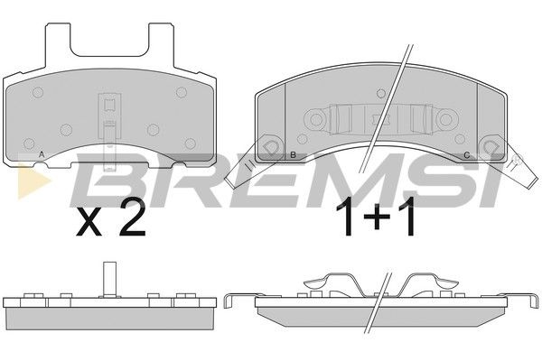 BREMSI Комплект тормозных колодок, дисковый тормоз BP2885