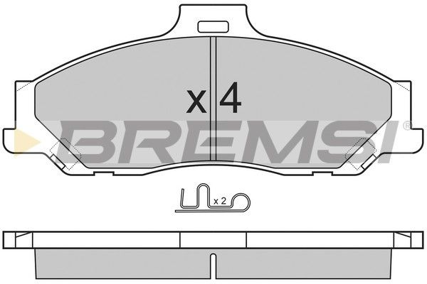 BREMSI Piduriklotsi komplekt,ketaspidur BP2905