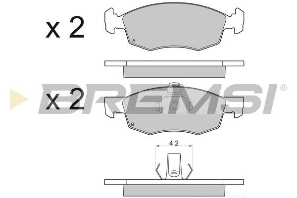 BREMSI Комплект тормозных колодок, дисковый тормоз BP2951
