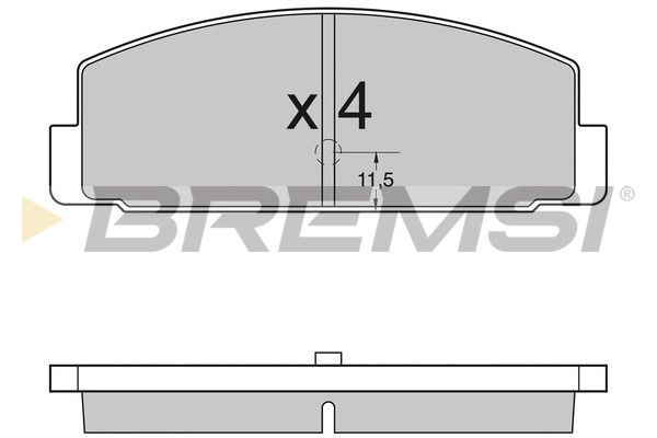BREMSI Комплект тормозных колодок, дисковый тормоз BP2954