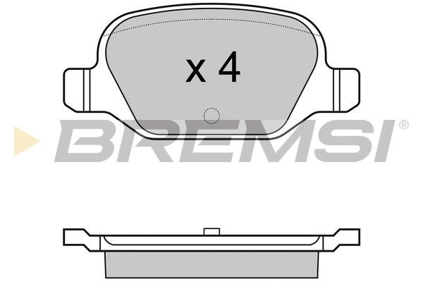 BREMSI Комплект тормозных колодок, дисковый тормоз BP2974