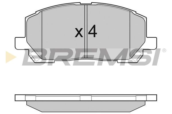 BREMSI Комплект тормозных колодок, дисковый тормоз BP2989