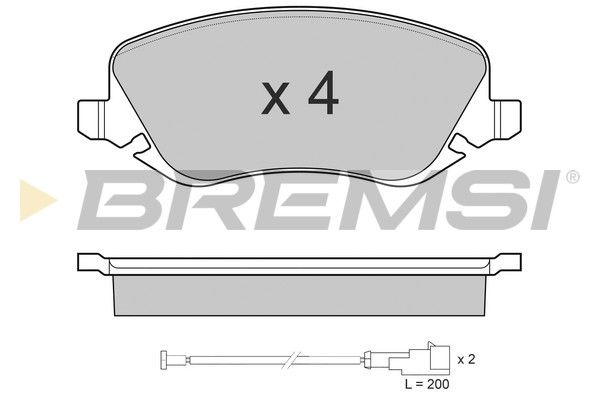 BREMSI Piduriklotsi komplekt,ketaspidur BP3023