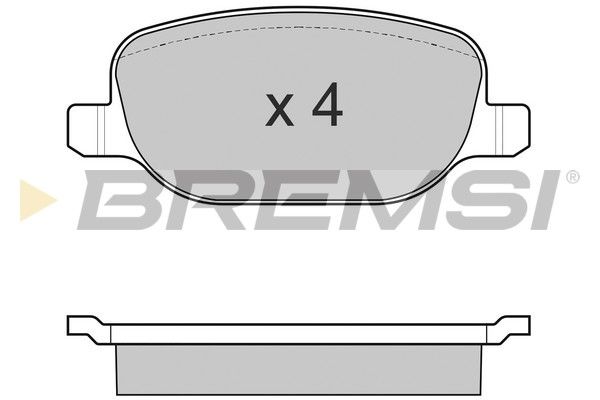 BREMSI Piduriklotsi komplekt,ketaspidur BP3024