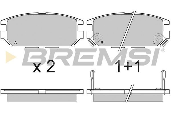 BREMSI Комплект тормозных колодок, дисковый тормоз BP3046