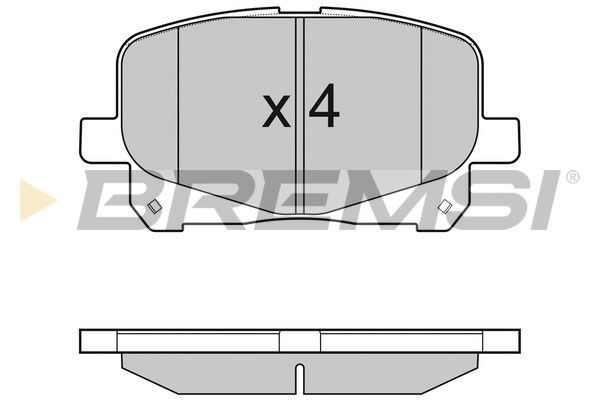 BREMSI Комплект тормозных колодок, дисковый тормоз BP3049
