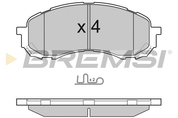 BREMSI Комплект тормозных колодок, дисковый тормоз BP3141