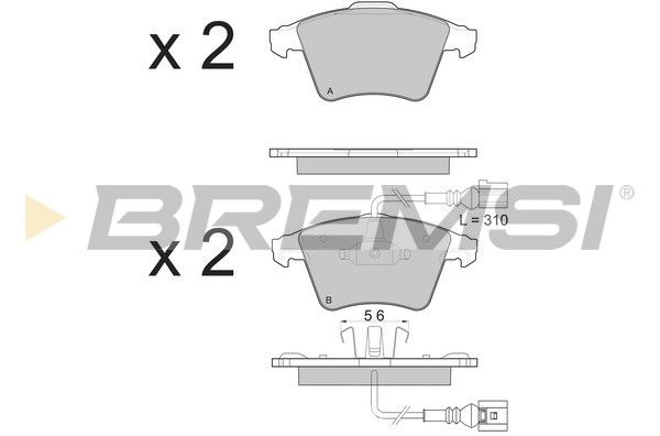 BREMSI Piduriklotsi komplekt,ketaspidur BP3142