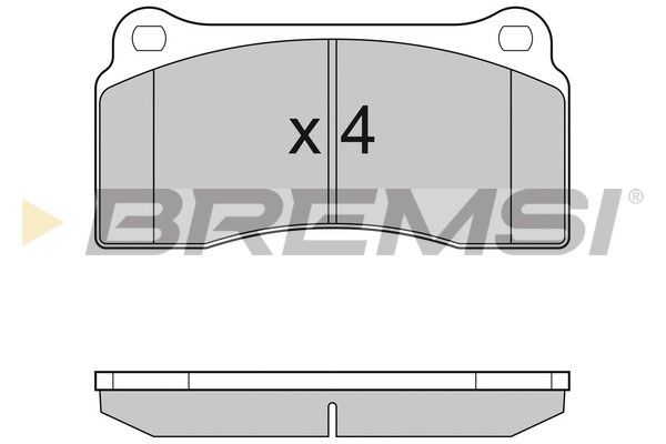 BREMSI Комплект тормозных колодок, дисковый тормоз BP3153