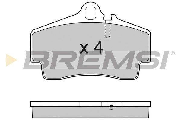 BREMSI Комплект тормозных колодок, дисковый тормоз BP3176