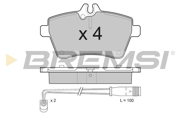 BREMSI Комплект тормозных колодок, дисковый тормоз BP3189