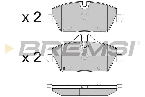 BREMSI Комплект тормозных колодок, дисковый тормоз BP3195