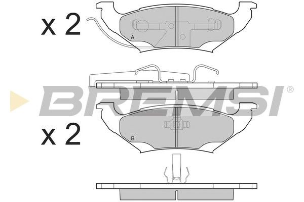 BREMSI Комплект тормозных колодок, дисковый тормоз BP3223