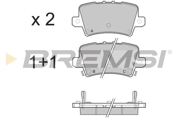 BREMSI Piduriklotsi komplekt,ketaspidur BP3246