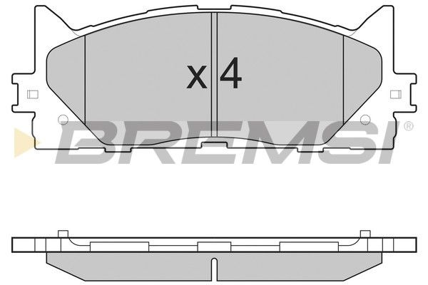 BREMSI Комплект тормозных колодок, дисковый тормоз BP3253