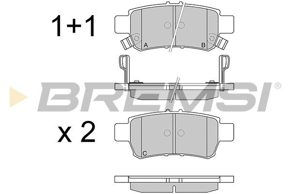 BREMSI Комплект тормозных колодок, дисковый тормоз BP3259