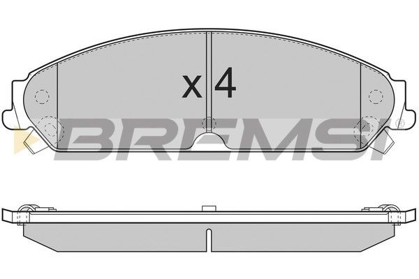 BREMSI Комплект тормозных колодок, дисковый тормоз BP3277