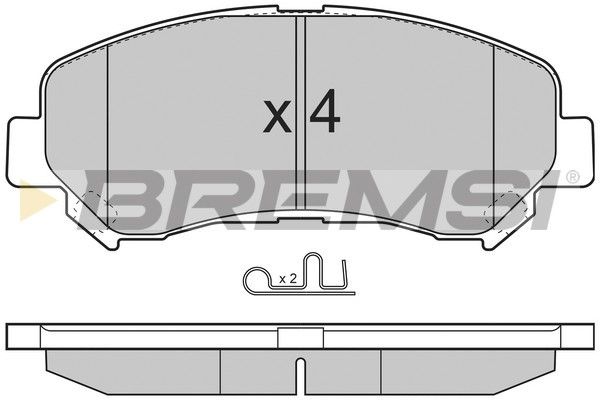 BREMSI Комплект тормозных колодок, дисковый тормоз BP3321