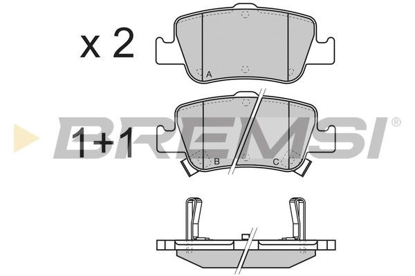 BREMSI Piduriklotsi komplekt,ketaspidur BP3341