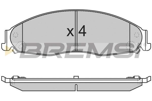 BREMSI Комплект тормозных колодок, дисковый тормоз BP3344