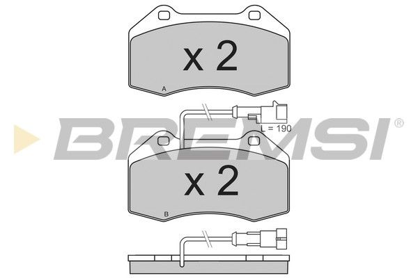BREMSI Комплект тормозных колодок, дисковый тормоз BP3354