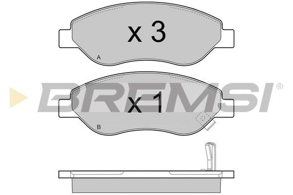BREMSI Комплект тормозных колодок, дисковый тормоз BP3407