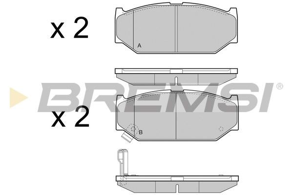 BREMSI Комплект тормозных колодок, дисковый тормоз BP3455